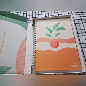 Self Love Switch Brand Spiral Notebook with Plant Cover - Coral & Mint